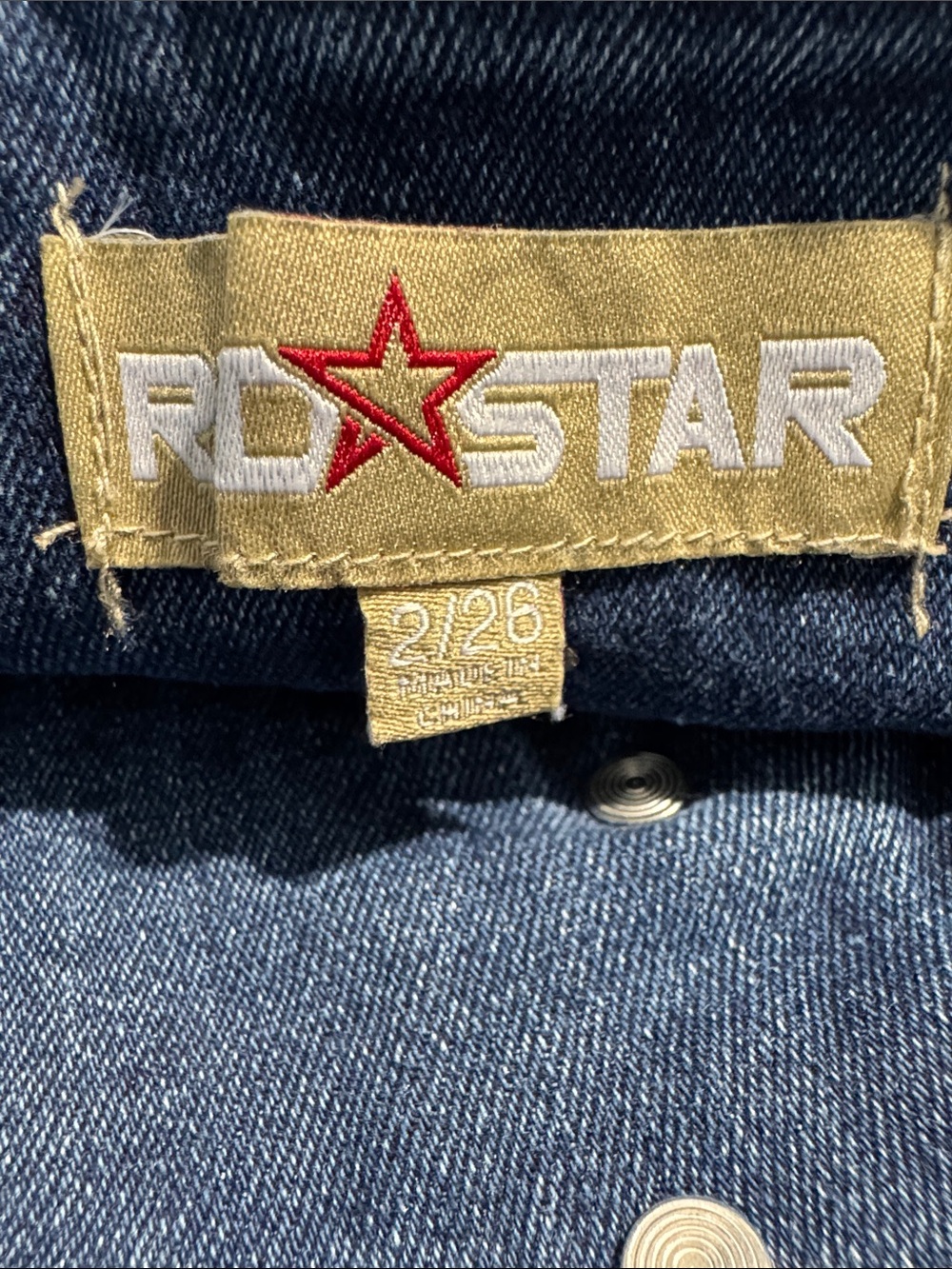 Red Star Classic Blue Denim Mini Skirt - Size 2/26 - Picture 7 of 8